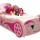 Pat Masina Roz Hello Preaty Kitty - Pat Pink Love din lemn MDF in forma de masina Deluxe High Gloss